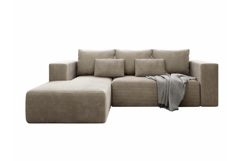 Listowel 3-personers Hjørnesovesofa - Beige - Møbler - Sofaer - Sovesofaer