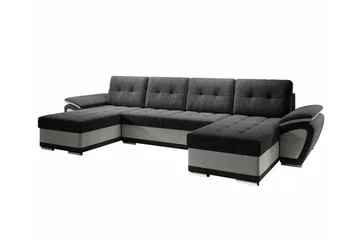 Listowel 4-sits Hörnbäddsoffa Dark grey/Light grey - Møbler - Sofaer - Sovesofaer