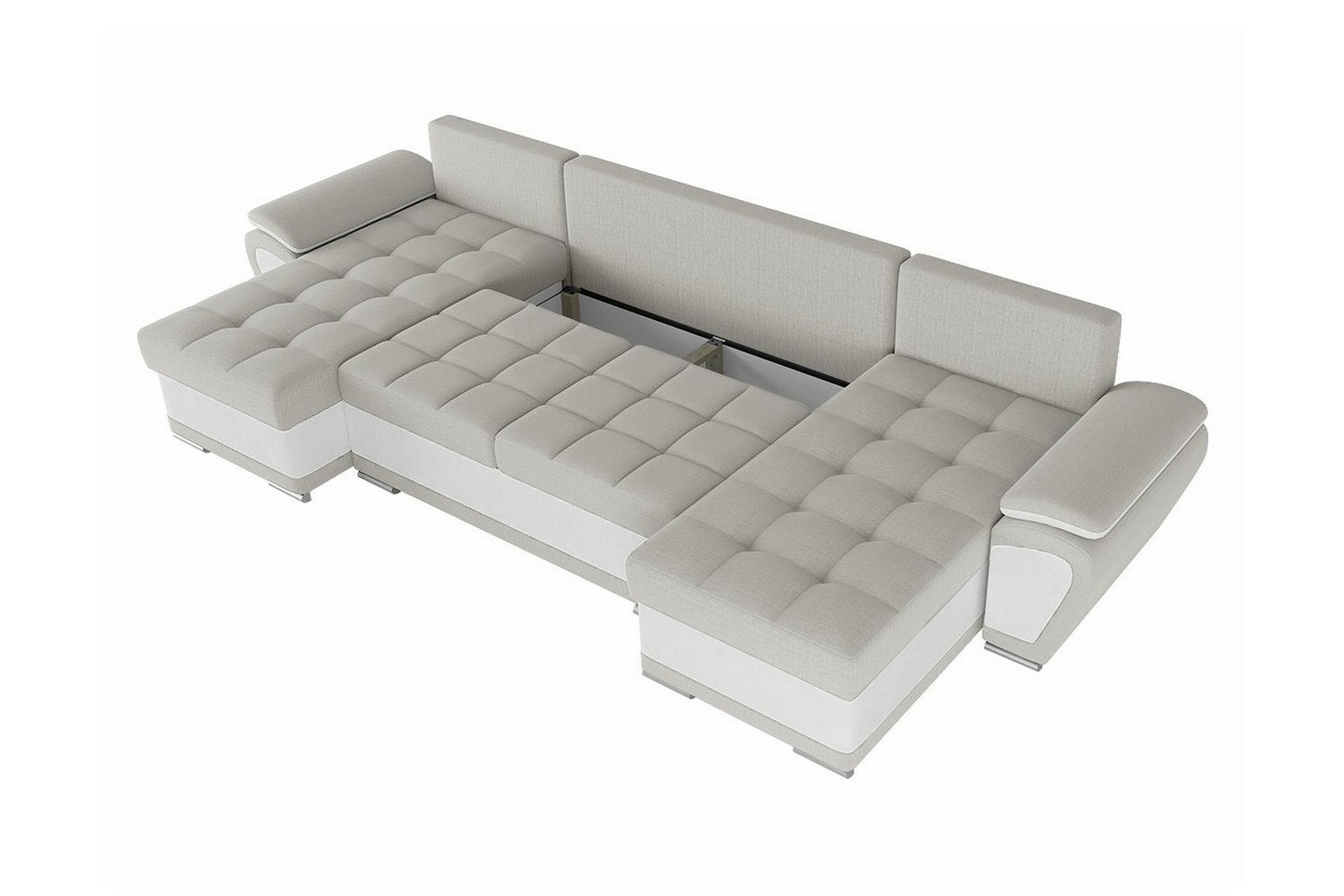 Listowel 4-personers Hjørnesovesofa - Mørkebrun/Beige - Møbler - Sofaer - Sovesofaer