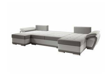 Listowel 4-personers Hjørnesovesofa - Mørkebrun/Beige - Møbler - Sofaer - Sovesofaer
