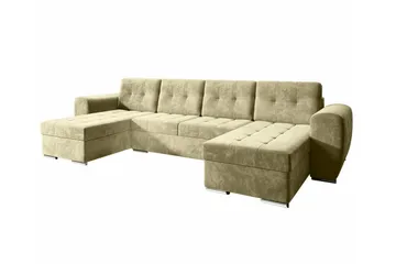 Listowel 4-personers Hjørnesovesofa - Beige - Møbler - Sofaer - Sovesofaer