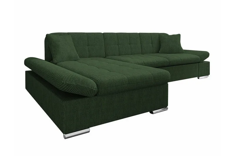 Lomux 3-sits Hörnbäddsoffa Dark green, undefined