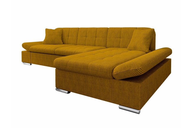 Lomux 3-sits Hörnbäddsoffa Dark yellow, undefined