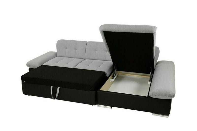 Lomux 3-sits Hörnbäddsoffa Ljusgrå - Møbler - Sofaer - Sovesofaer