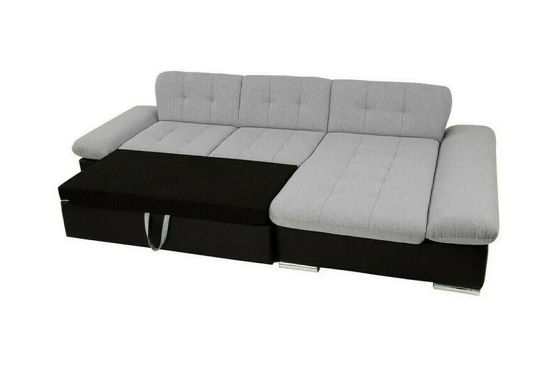 Lomux 3-sits Hörnbäddsoffa Ljusgrå - Møbler - Sofaer - Sovesofaer