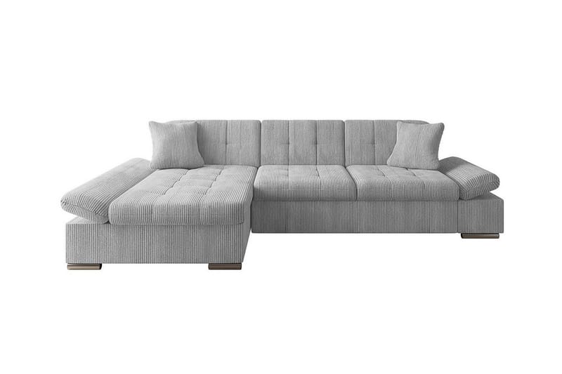 Lomux 3-sits Hörnbäddsoffa NO_BRAND Ljusgrå - Møbler - Sofaer - Sovesofaer