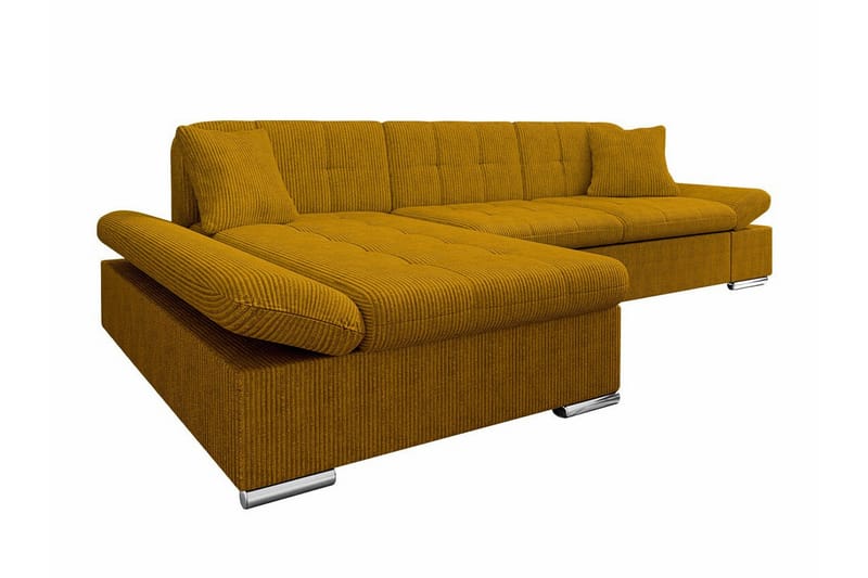 Lomux 3-personers Hjørnesovesofa - Gul - Møbler - Sofaer - Sovesofaer