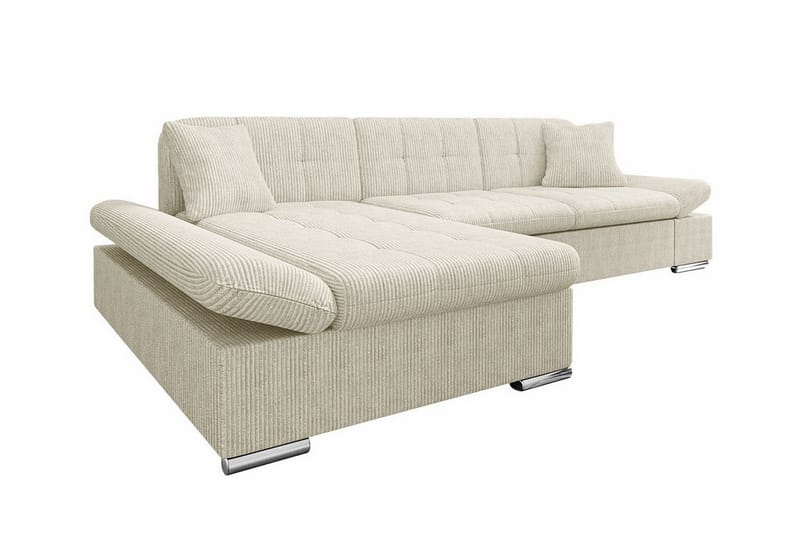 Lomux 3-personers Hjørnesovesofa - Beige - Møbler - Sofaer - Sovesofaer