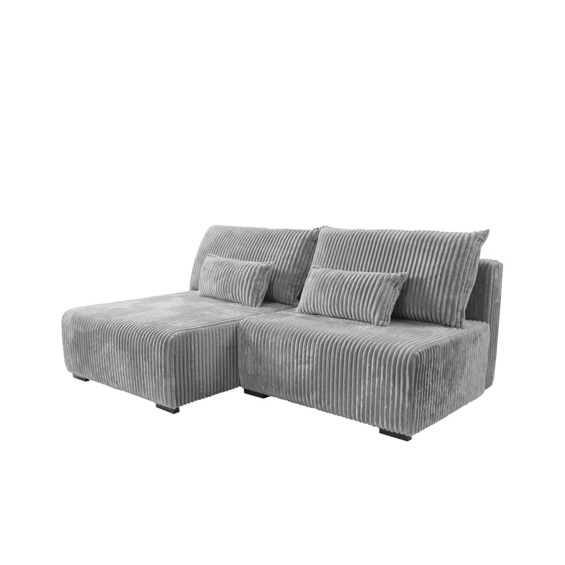 Lorynn 3-personers sovesofa med chaiselong, grå