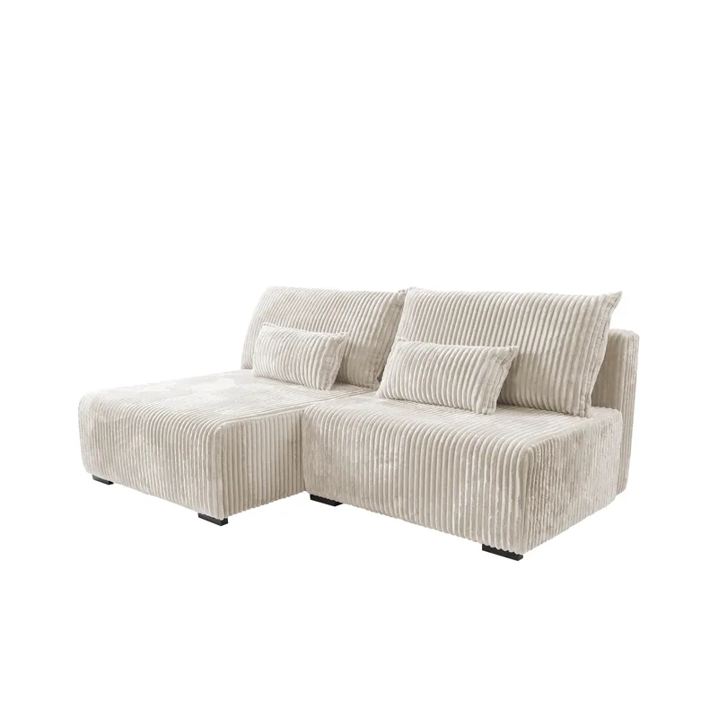 Lorynn 3-personers sovesofa med chaiselong - beige - Møbler - Sofaer - Sovesofaer