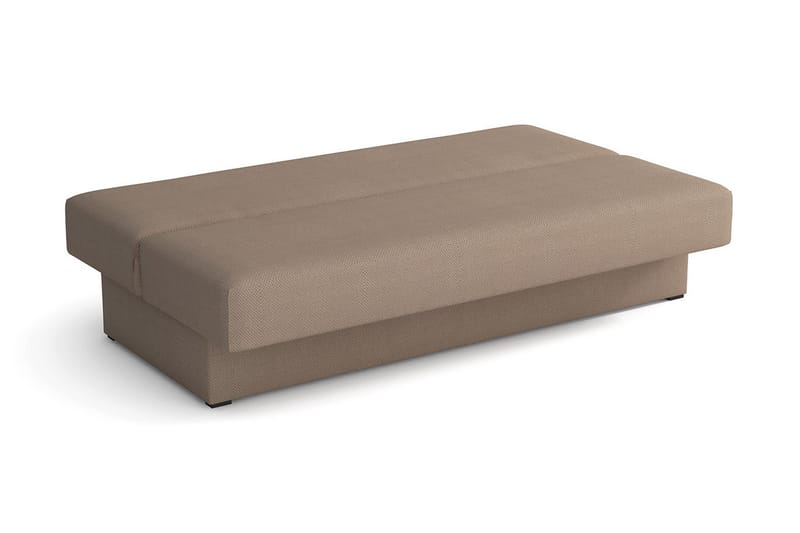 Lucille 3-personers Rektangulær Sovesofa 105x175 cm med Opbevaring i Stof - Beige - Møbler - Sofaer - Sovesofaer