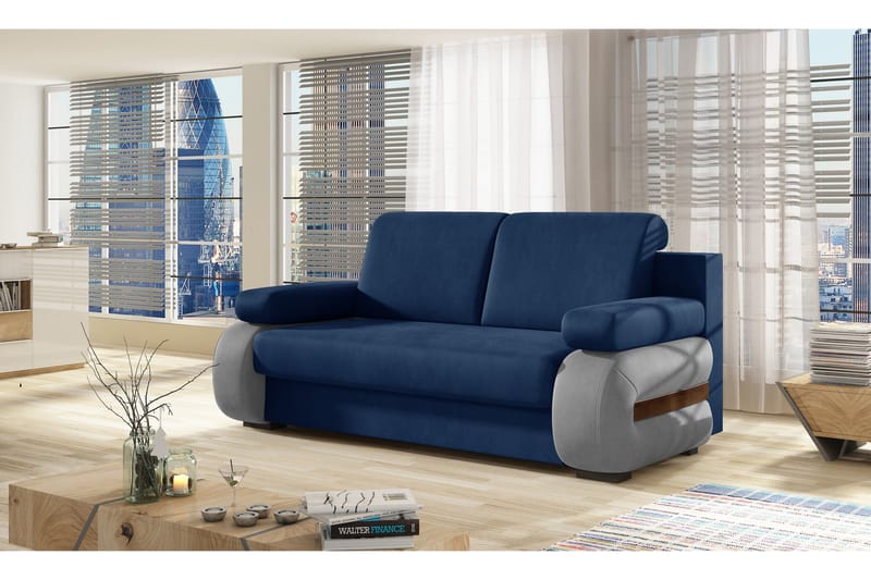 Madrido 2-Pers. Sovesofa, Blå/Grå