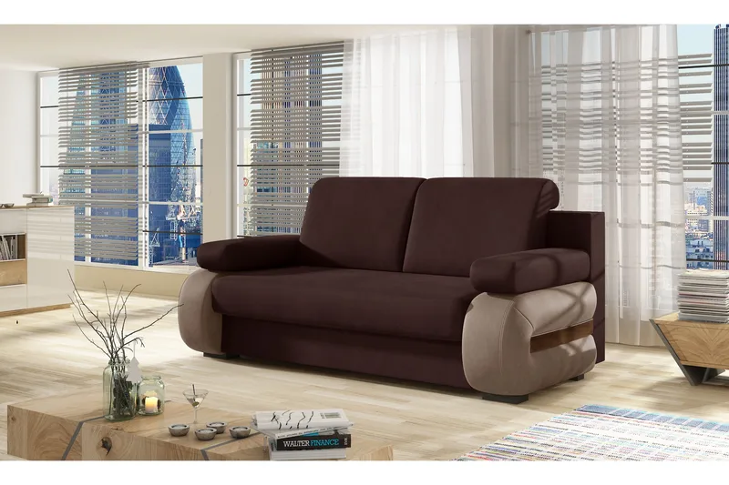Madrido 2-Pers. Sovesofa, Brun/Lysebrun