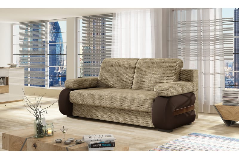 Madrido sovesofa, Beige / brun