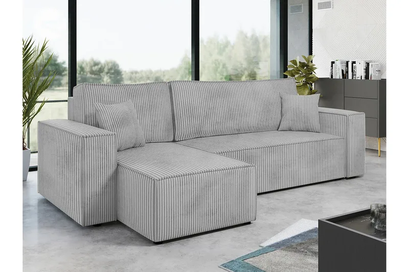 Magston 3-personers Hjørnesovesofa - Lysegrå - Møbler - Sofaer - Sovesofaer