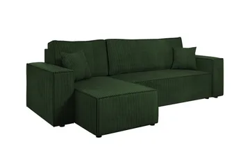 Magston 3-personers Hjørnesovesofa - Grøn - Møbler - Sofaer - Sovesofaer