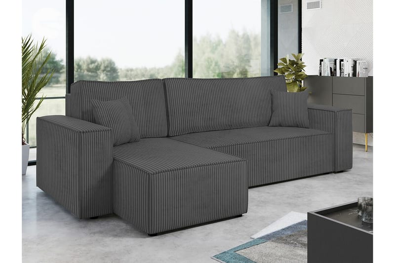 Magston 3-personers Hjørnesovesofa - Grå - Møbler - Sofaer - Sovesofaer