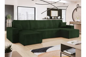 Magston 4-personers Hjørnesovesofa - Grøn - Møbler - Sofaer - Sovesofaer