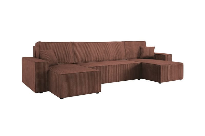Magston 4-personers Hjørnesovesofa - Brun - Møbler - Sofaer - Sovesofaer