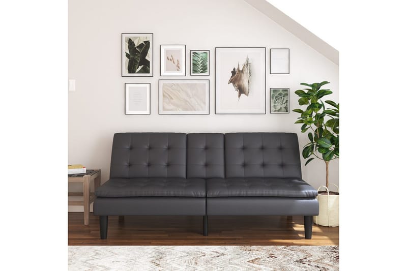 Sovesofa Maine Grå PU - Grå PU - Møbler - Sofaer - Sovesofaer