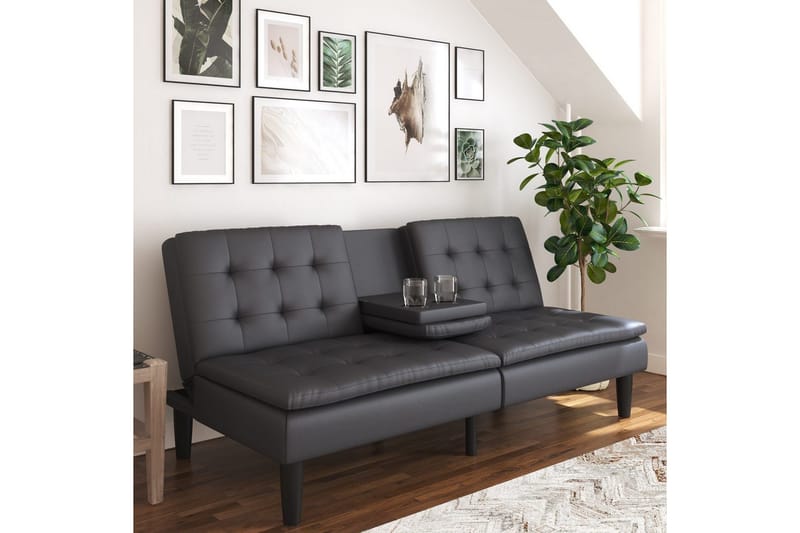 Sovesofa Maine Grå PU - Grå PU - Møbler - Sofaer - Sovesofaer