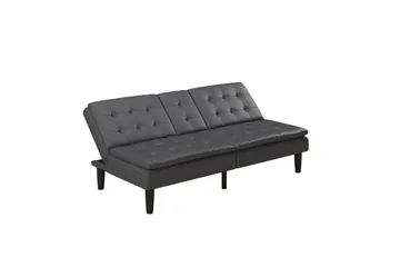 Sovesofa Maine Grå PU - Grå PU - Møbler - Sofaer - Sovesofaer