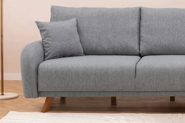 Malkiat 4-personers Højre L-formet Hjørnesovesofa 125x260 cm med Opbevaring i Stof - Grå - Møbler - Sofaer - Sovesofaer