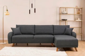 Malkiat Hjørnesovesofa - Antracit - Møbler - Sofaer - Sovesofaer