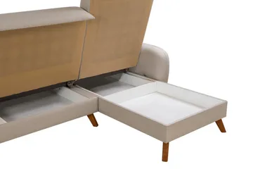 Malkiat Hjørnesovesofa - Cream - M øbler - Sofaer - Sovesofaer