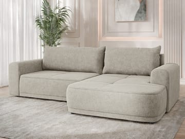 Malor 3-personers sovesofa med højrevendt chaiselong - beige - Møbler - Sofaer - Sovesofaer