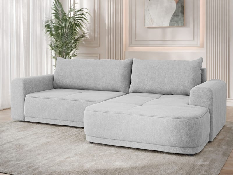 Malor 3-personers sovesofa med højrevendt chaiselong - lysegrå - Møbler - Sofaer - Sovesofaer