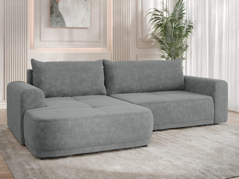 Malor 3-personers sovesofa med venstrevendt chaiselong - grå - Møbler - Sofaer - Sovesofaer