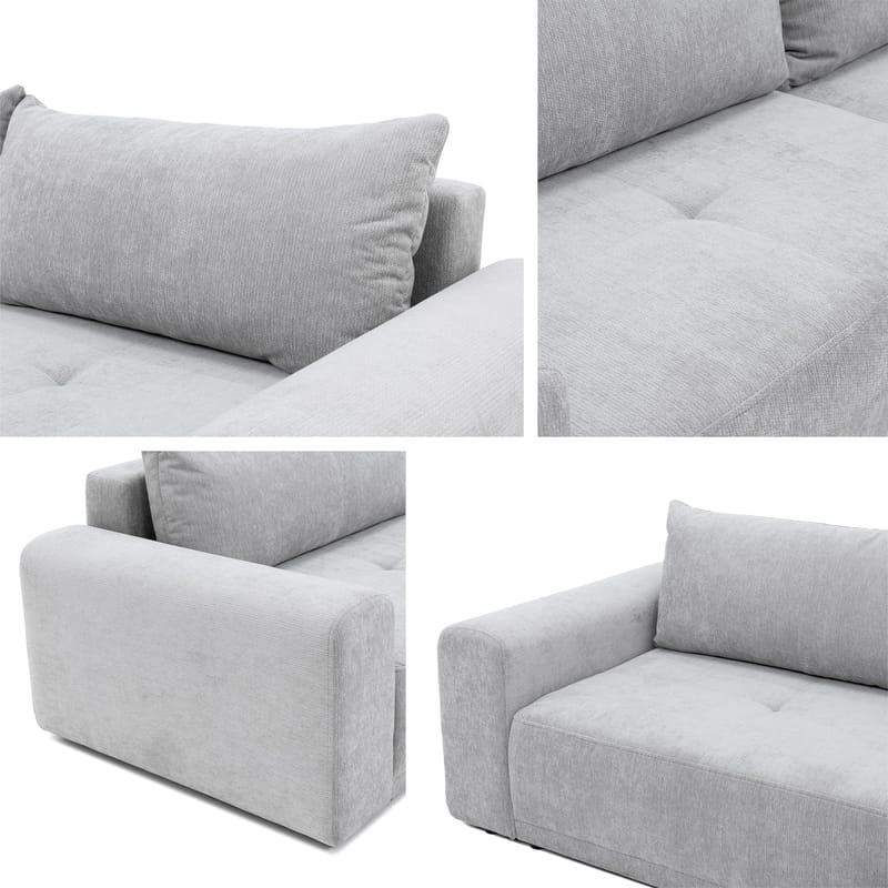 Malor 3-personers sovesofa med højrevendt chaiselong - beige - Møbler - Sofaer - Sovesofaer