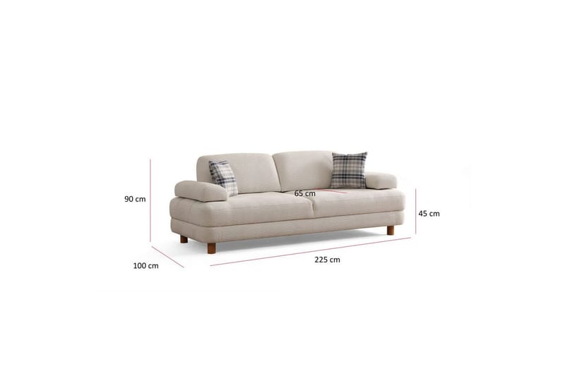 Mami Sovesofa 3-sits - Creme - Møbler - Sofaer - Sovesofaer