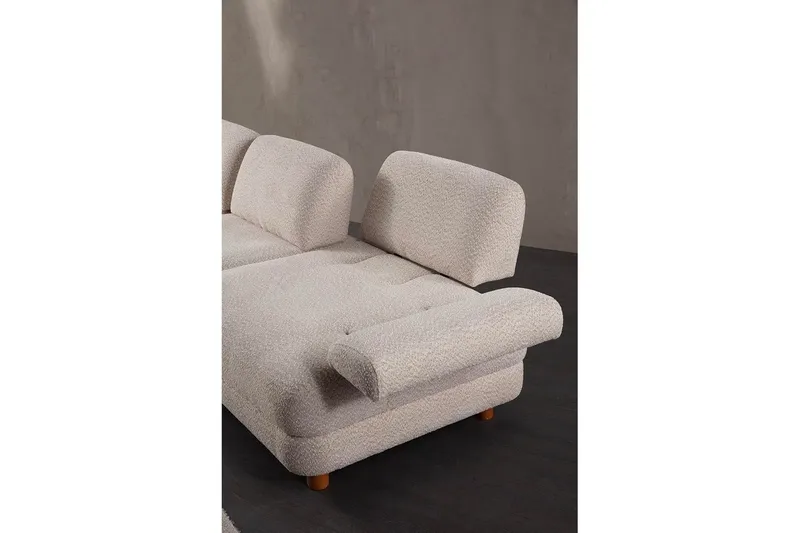 Mami Sovesofa med Divan 4-sits - Creme - Møbler - Sofaer - Sovesofaer