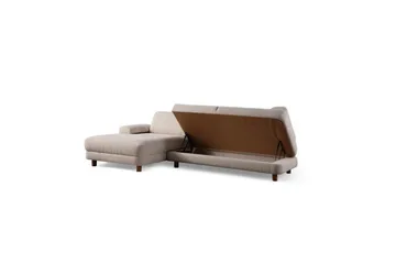 Mami Sovesofa med Divan 4-sits - Creme - Møbler - Sofaer - Sovesofaer