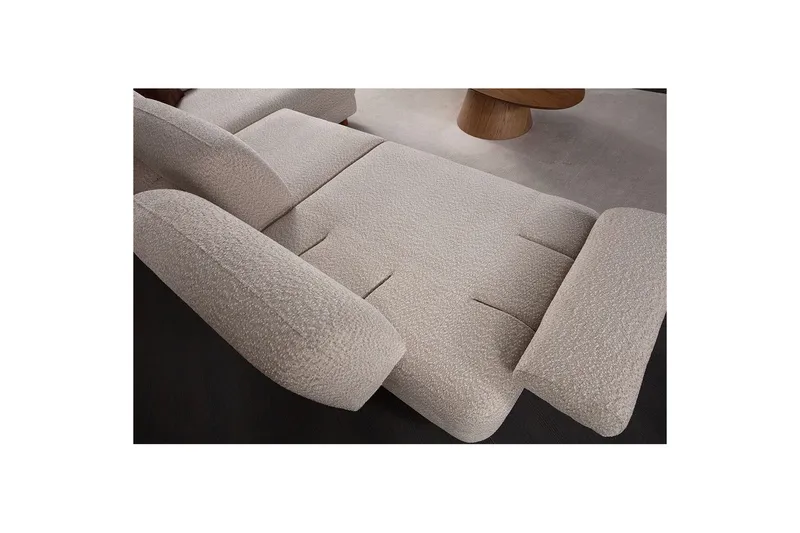 Mami Sovesofa med Divan 4-sits - Creme - Møbler - Sofaer - Sovesofaer