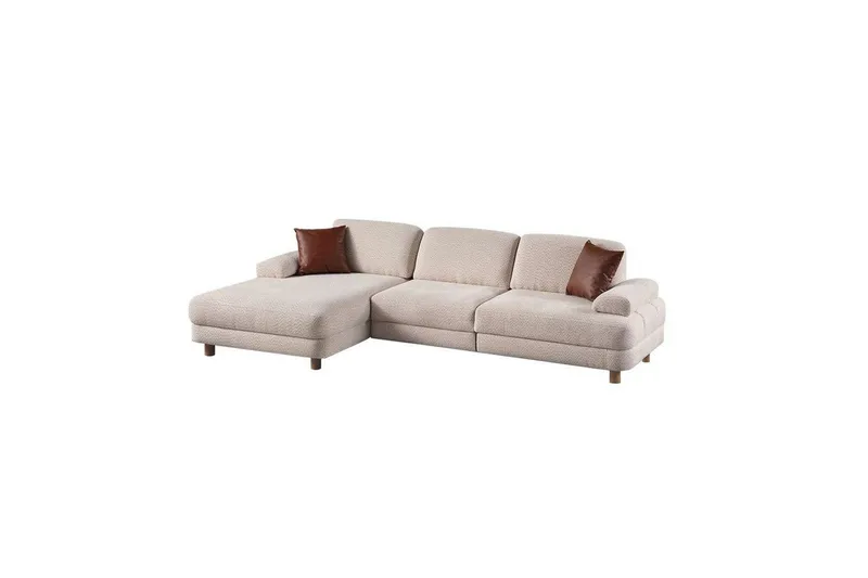 Mami Sovesofa med Divan 4-sits - Creme - Møbler - Sofaer - Sovesofaer