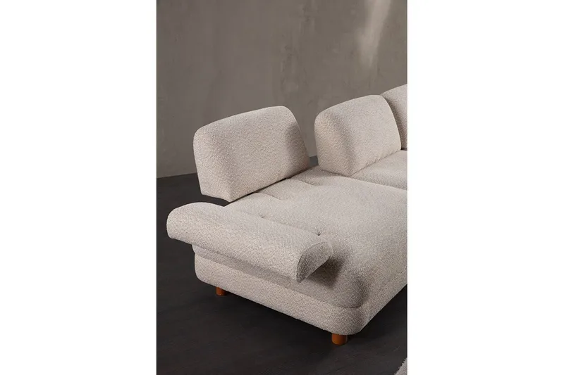 Mami Sovesofa med Divan 4-sits - Creme - Møbler - Sofaer - Sovesofaer