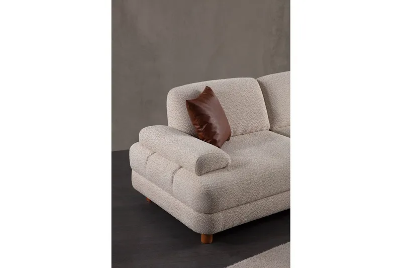 Mami Sovesofa med Divan 4-sits - Creme - Møbler - Sofaer - Sovesofaer