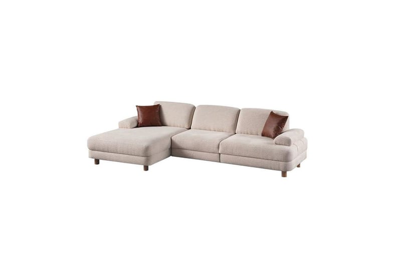 Mami Sovesofa med Divan 4-sits - Creme - Møbler - Sofaer - Sovesofaer