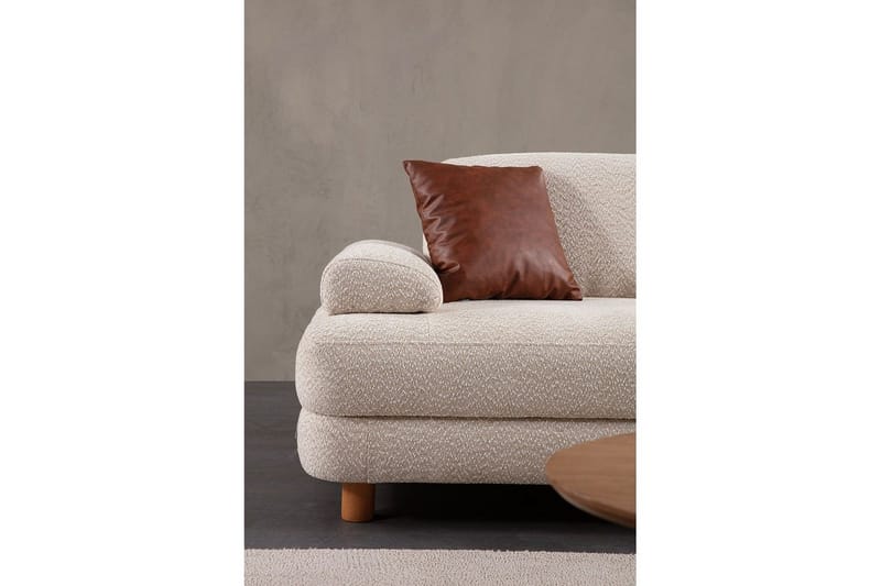 Mami Sovesofa med Divan 4-sits - Creme - Møbler - Sofaer - Sovesofaer