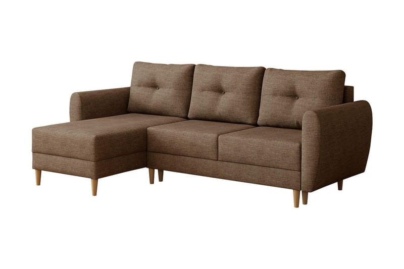 Manstad Hjørnesovesofa - Brun - Sovesofaer - Sovesofa chaiselong