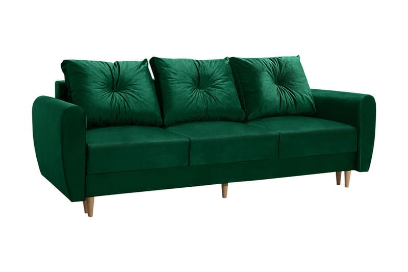 Manstad Sofa - Grøn - Sovesofaer - 3 personers sovesofa - Velour sofaer