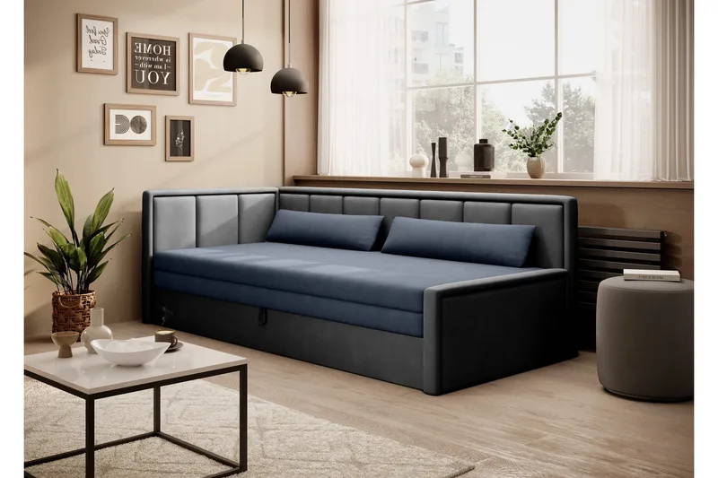 Mansuri 3-personers Sovesofa med Opbevaring, Grå