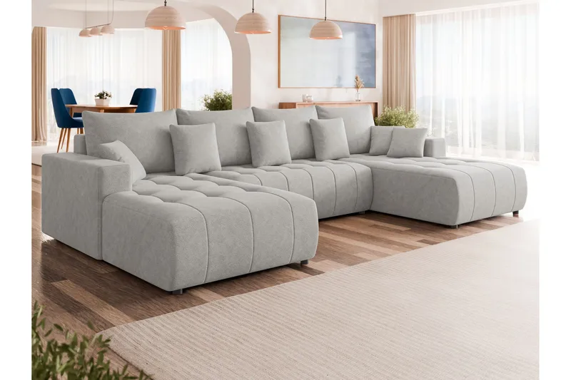 Mardon Sovesofa Dubbeldivan 4-sits - Grå - Møbler - Sofaer - Sovesofaer