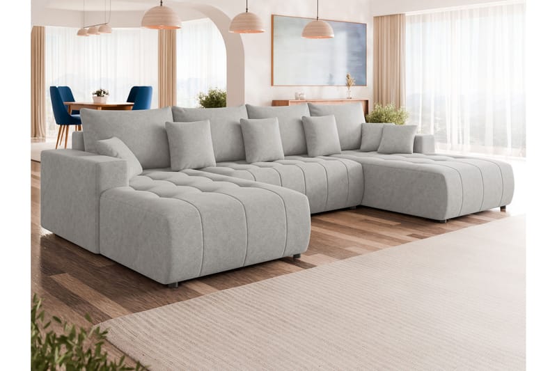 Mardon Sovesofa Dubbeldivan 4-sits - Grå - Møbler - Sofaer - Sovesofaer