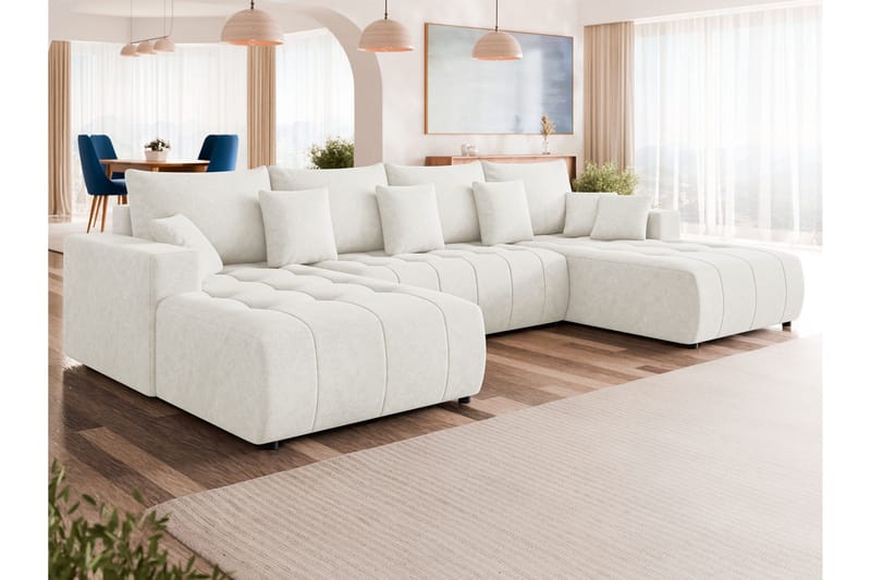 Mardon Sovesofa Dubbeldivan 4-sits - Hvid - Møbler - Sofaer - Sovesofaer