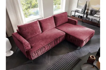 Marisana Sovesofa Med 3-Personers Divan - Lyserød - Møbler - Sofaer - Sovesofaer