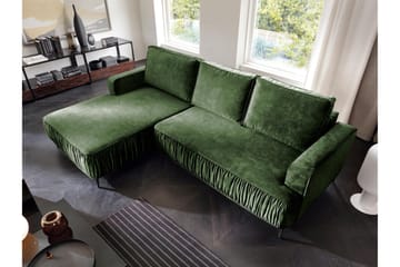 Marisana Sovesofa Med 3-Personers Divan - Grøn - Møbler - Sofaer - Sovesofaer